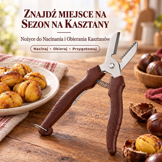 Wielofunkcyjny przyrząd do cięcia i obierania kasztanów jadalnych