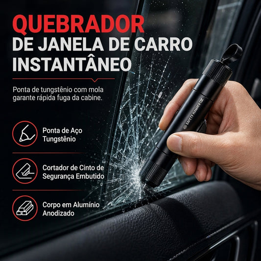 🚗🔨✨ MARTELO DE SEGURANÇA PORTÁTIL MINI QUEBRADOR DE VIDRO PARA CARROS ✨🔨🚗