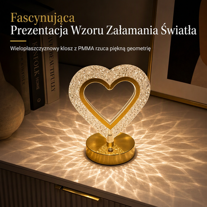 Geometryczna lampa nocna kryształowa: sterowanie dotykowe, 3 kolory, ładowanie przez USB, delikatne światło do sypialni