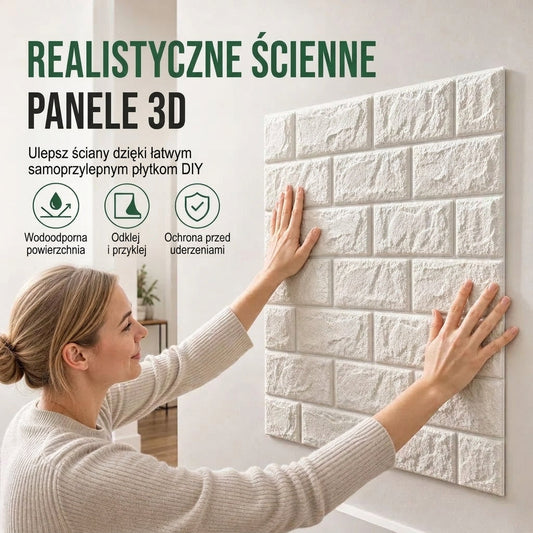 ⏳Tylko teraz -50%⏰Odmień ściany w kilka chwil! Samoprzylepne panele 3D imitujące cegłę🏡🧱