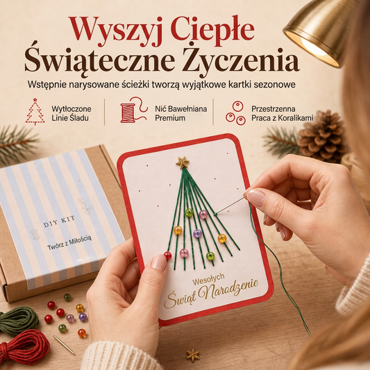 Świąteczny zestaw DIY do tworzenia kartek okolicznościowych