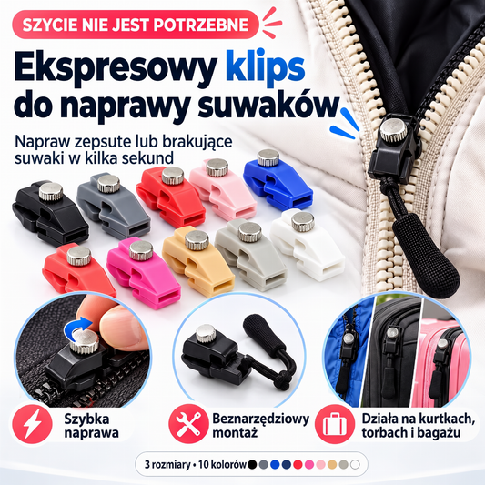 🔧 Teraz -50%! Zepsuty zamek? Napraw w kilka sekund! ⚡ Bez szycia, po prostu przypnij i gotowe!